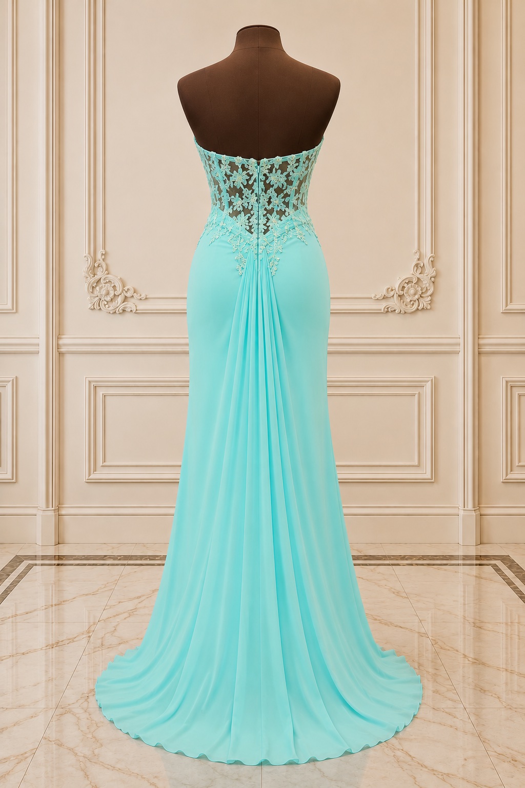 aqua pleated chiffon dress Azazie Leo Aqua Chiffon Bridesmaid Dresses