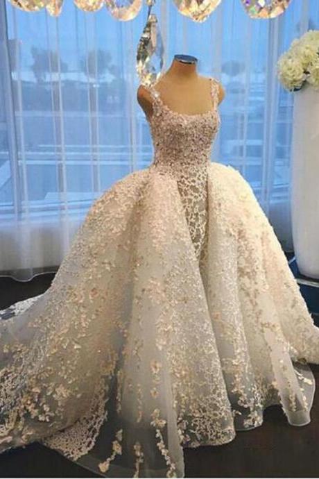 Kateprom lace applique wedding dress, ball gown wedding dress, vestido de noiva, elegant wedding dresses, wedding dresses for bride, luxury wedding dress, boho wedding dresses, wedding dresses 2020 KPP0164