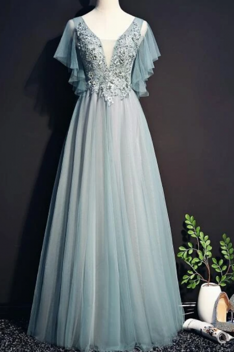 Beautiful Tulle Long Party Gown, Tulle Formal Dress Kpp0452