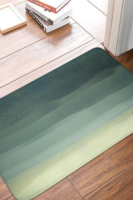 Gray-green sky Carpet Entrance Doormat Bath Floor Rugs Absorbent Mat Anti-slip Kitchen Rug