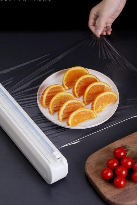 Food Plastic Cling Wrap Dispensers Foil Holder With Cutter