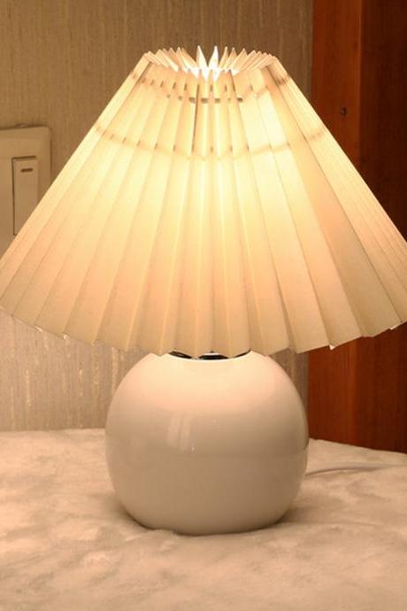 Pleated Lights Table Lamp Led Desk Lamp For Bedroom