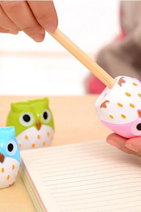24 Pcs Cute Pencil Sharpener Stationery Korea Cute Owl Student Stationary Animal Pencil Sharpeners