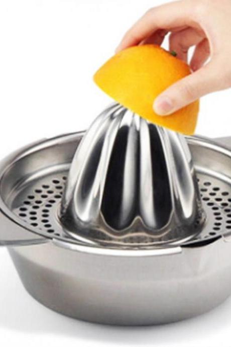 1 Set Manual Juicer Great Hand Press Orange Juicer Stainless Steel Lemon Squeezer