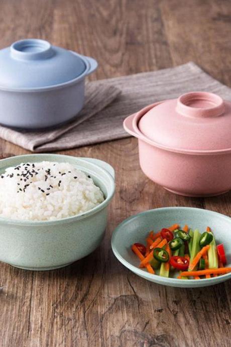 Instant Noodle Bowls With Lids Soup Rice Bowls Japanese Style