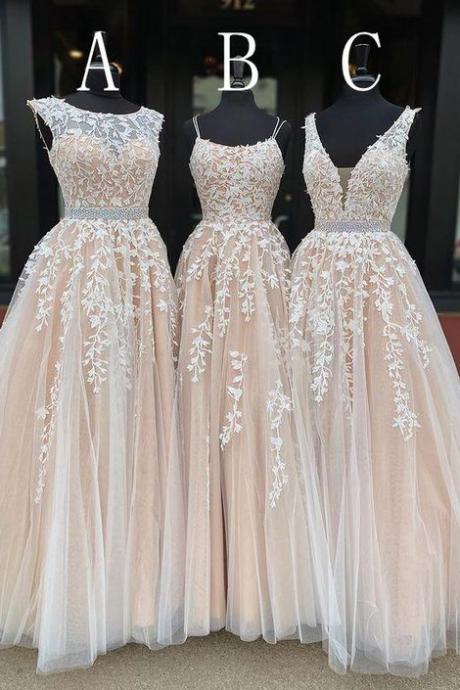 Long Prom Dresses With Applique And Beading,8th Graduation Dress School Dance Winter Formal Dress