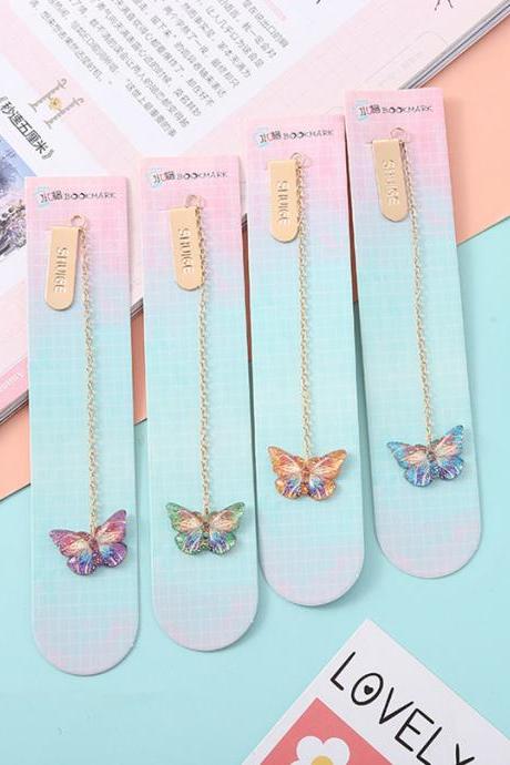Butterfly Metal Bookmark School Supplies Marque Page Book Accessories 