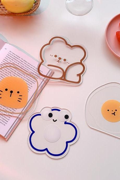 Ins Cute Animal Acrylic Coaster Home Decoration Tea Kitchen Heat Resistant Mat