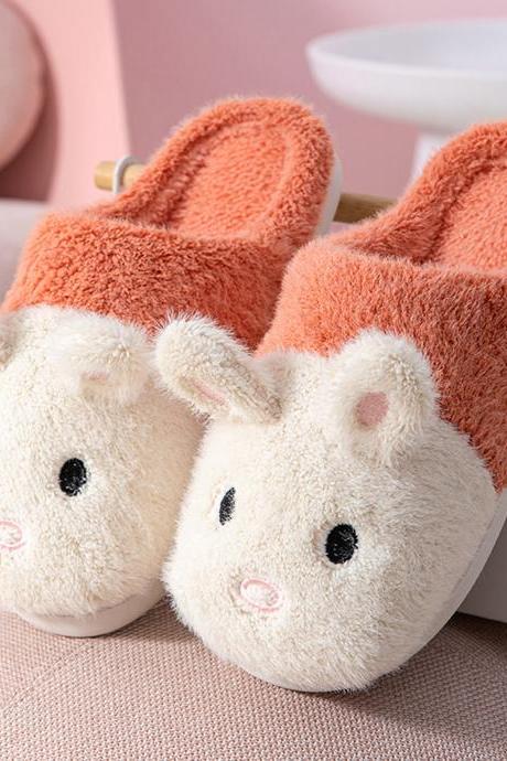 Women Winter Home Slippers Non-slip Soft Warm House Shoes