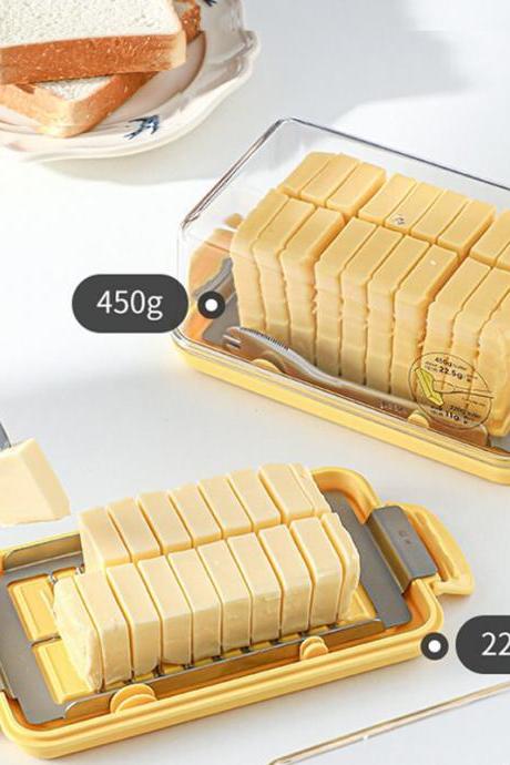 Butter Cutter Storage Box With Lid Refrigerator Freezer Fresh-keeping Box Cheese Divider