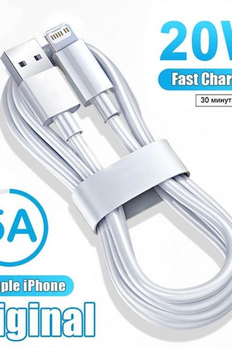 Original USB Cable For Apple iPhone 14 13 11 12 Pro Max XS XR Fast Charging Phone USB C Date Cable For iPad Charger 