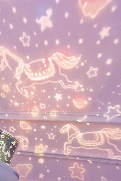 Dream Galaxy Starry Sky Projector Light USB Control Music Player LED Rainbow Night Light Romantic Projection Lamp