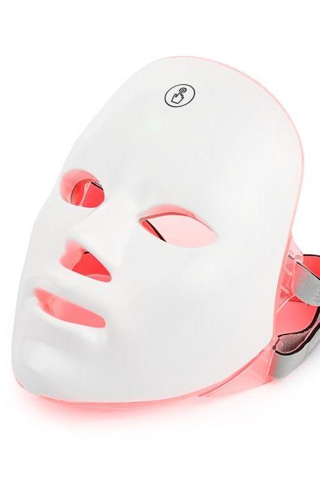 Rechargeable Facial Led Mask 7 Colors Led Photon Therapy Beauty Mask Skin Rejuvenation Home Face Lifting Whitening Beauty Device