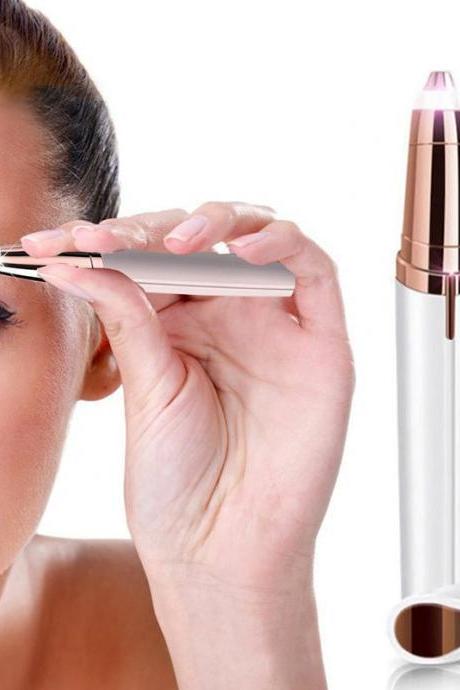Electric Trimmer Women Eyebrow Pencil Automatic Hair Removal Beauty Battery Model