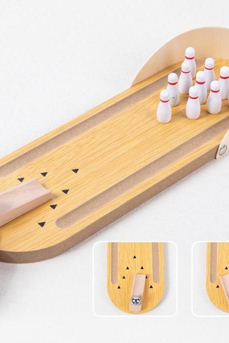 Mini Desktop Bowling Game Desk Fun Fidget Toys For Anxiety Skills Antistress Adults Kids