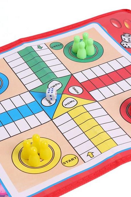 Kids Classic Flight Chess Game Ludo Chess Game Family Party Children Fun Board Game Toys