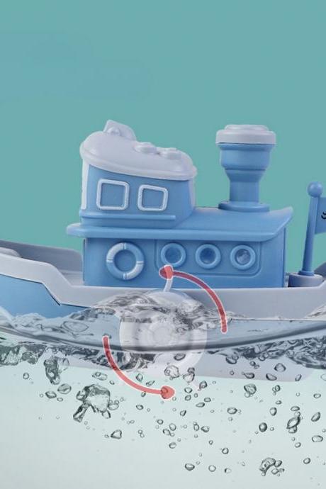 Baby Bath Toys Cute Cartoon Ship Boat Clockwork Toy Wind Up Toy Kids Water Toys Swimming Beach Game For Children
