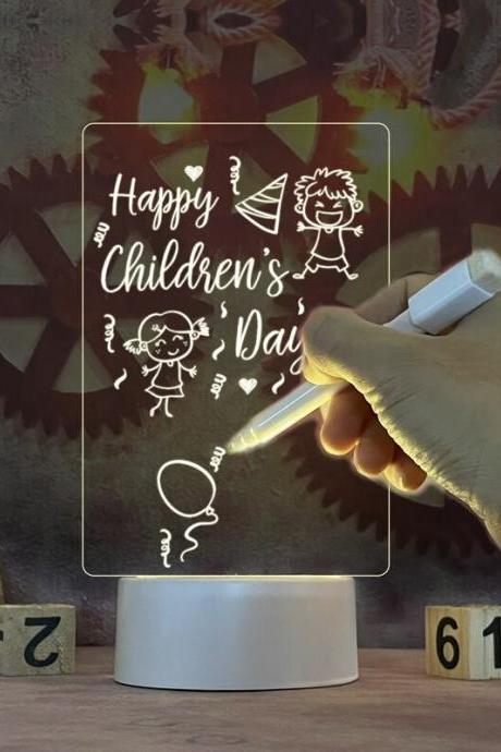 Note Board Creative Led Night Light Usb Message Board Holiday Light With Pen Gift For Children Girlfriend Decoration Night Lamp