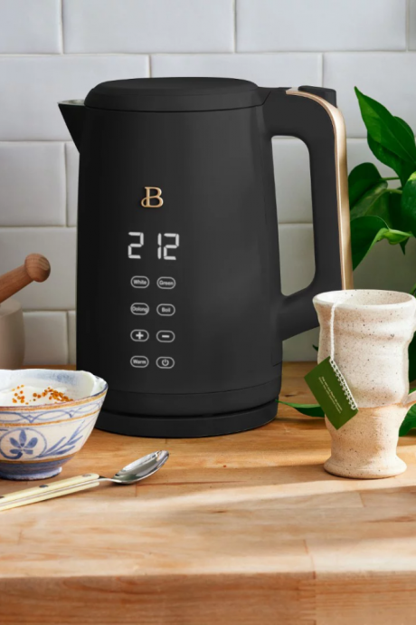 1.7 Liter One-touch Electric Kettle, Black Portable Kettle Self Heating Thermos