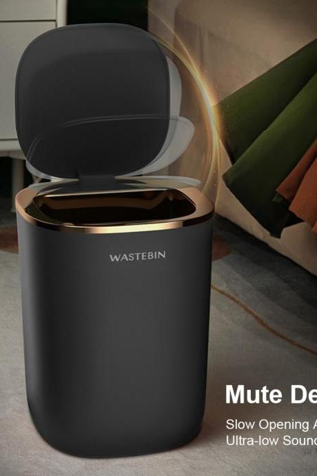 Bathroom Smart Sensor Trash Can 12l Luxury Garbage Bucket Automatic Trash Bin For Kitchen Toilet Wastebasket Smart Home