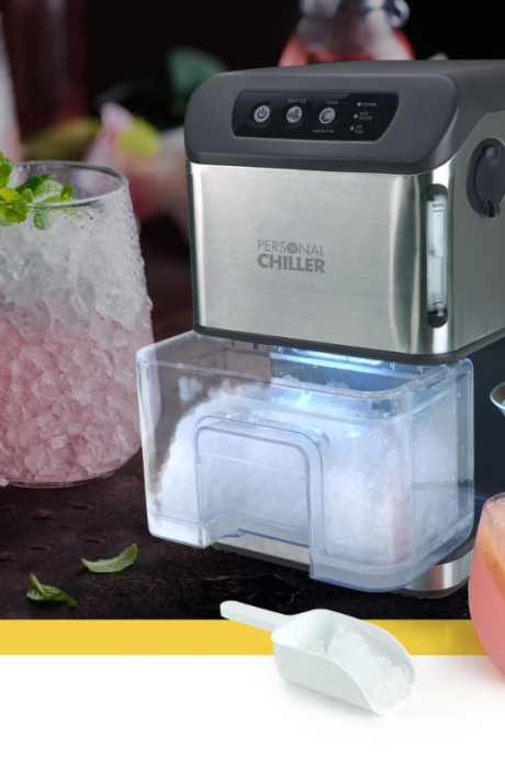 Personal Chiller Portable Countertop Ice Maker For Soft Nugget Ice At Home