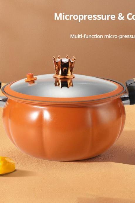 5l Pumpkin Micro Pressure Pot Home Type Soup Pot Multifunctional Non Stick Pot Gas Stove Universal Soup Pot