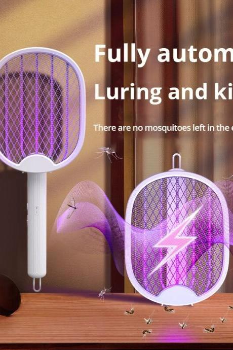 Mosquito Killer Lamp Usb Rechargeable Electric Foldable Mosquito Killer Racket Fly Swatter 3000v Repellent Lamp