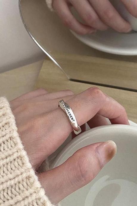 Minimalism Silver Color Finger Rings For Women Unique Charm One And Only Ring Elegant Geometric Wedding Bride Jewelry Gift