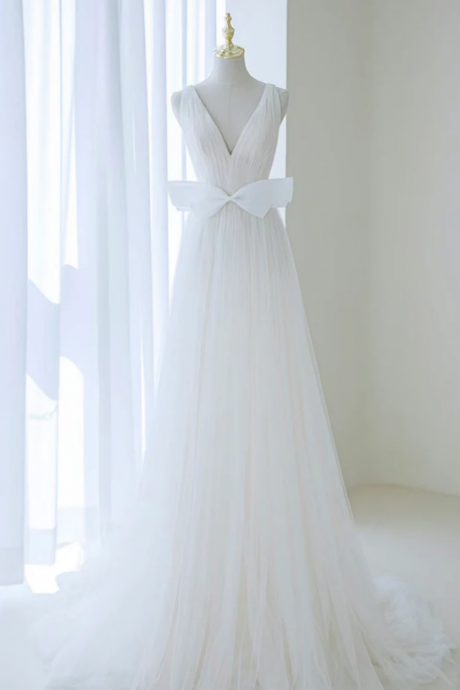 A Line Beautiful Long Prom Dress, Wonderful Long Formal Dress