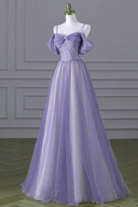 Elegant Black Sweetheart Tulle Floor-Length Prom Dress with Lace-Up Back main image 1