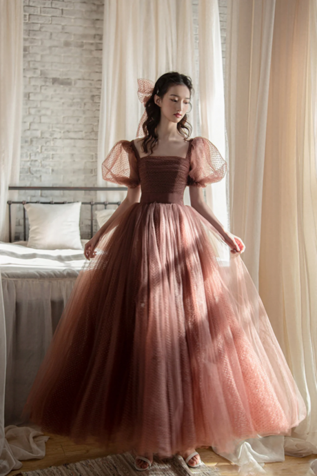 Tasseled Low High Design Tulle Dress Fall