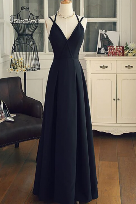 green emerald velvet dress Long A-Line Sleeveless Open Back Formal Graduation Dresses with Slit