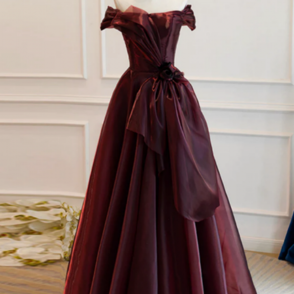 A Line Navy Blue Beading Tulle Formal Prom Dress main image 0