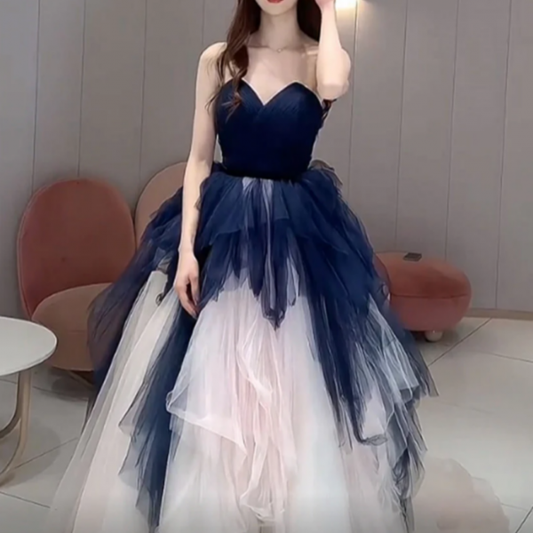 Off Shoulder Purple Satin Long Evening Dress Y7372 main image 1