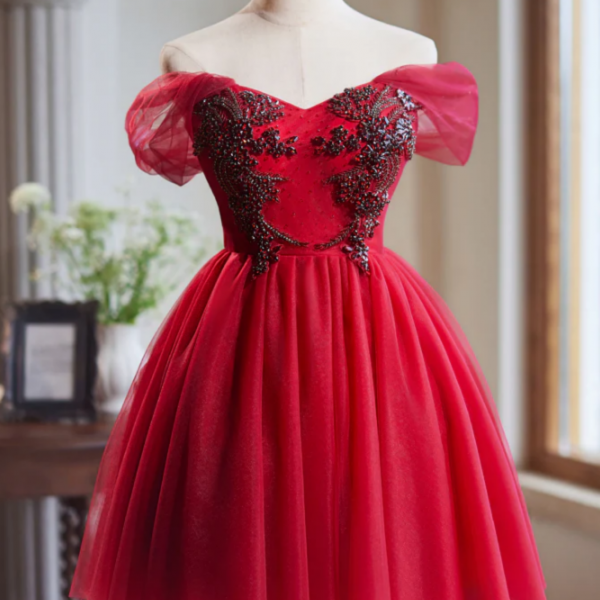 Tulle One Shoulder Long Prom Dresses with High Slit,Formal Graduation Evening Dresses  cc795 main image 1