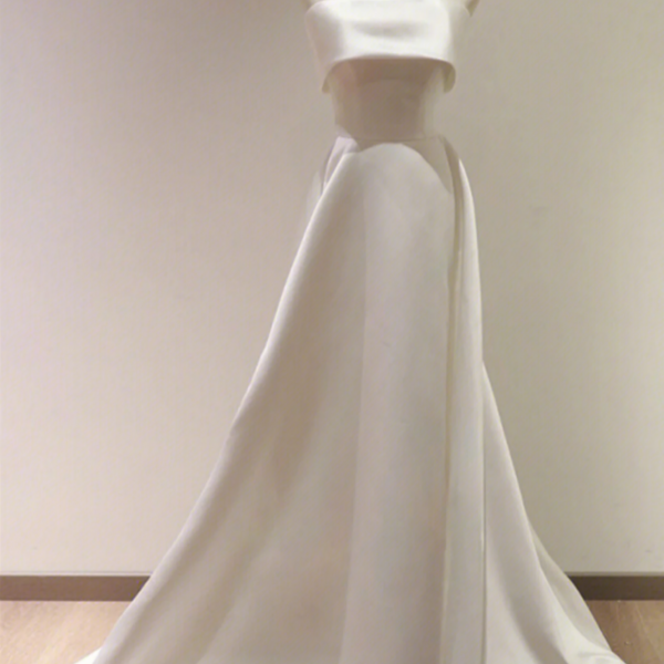 Evening Dress Women A-line Puffy Sleeve High Neck Elegant Prom Dress ...