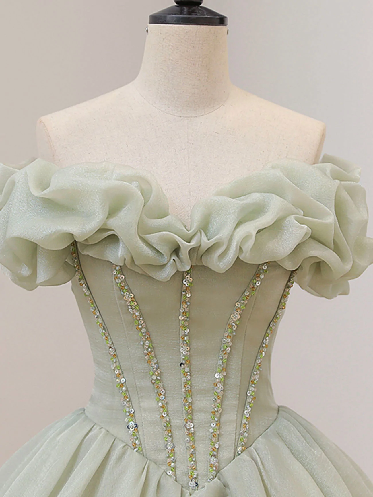 Green prom dress, green evening dress Y169 main image 1