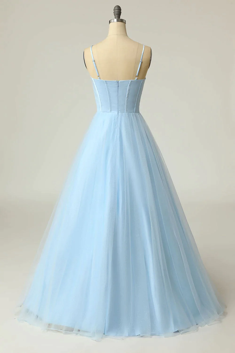 Purple A-line Straps V-neck See Through Cheap Long Prom Dresses Online,12681