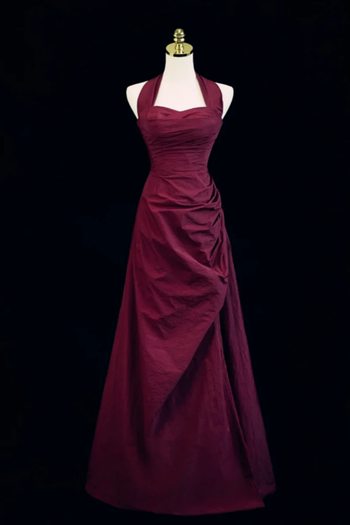 Beautiful Vintage Romantic A-line Burgundy Prom Dress Evening Dress