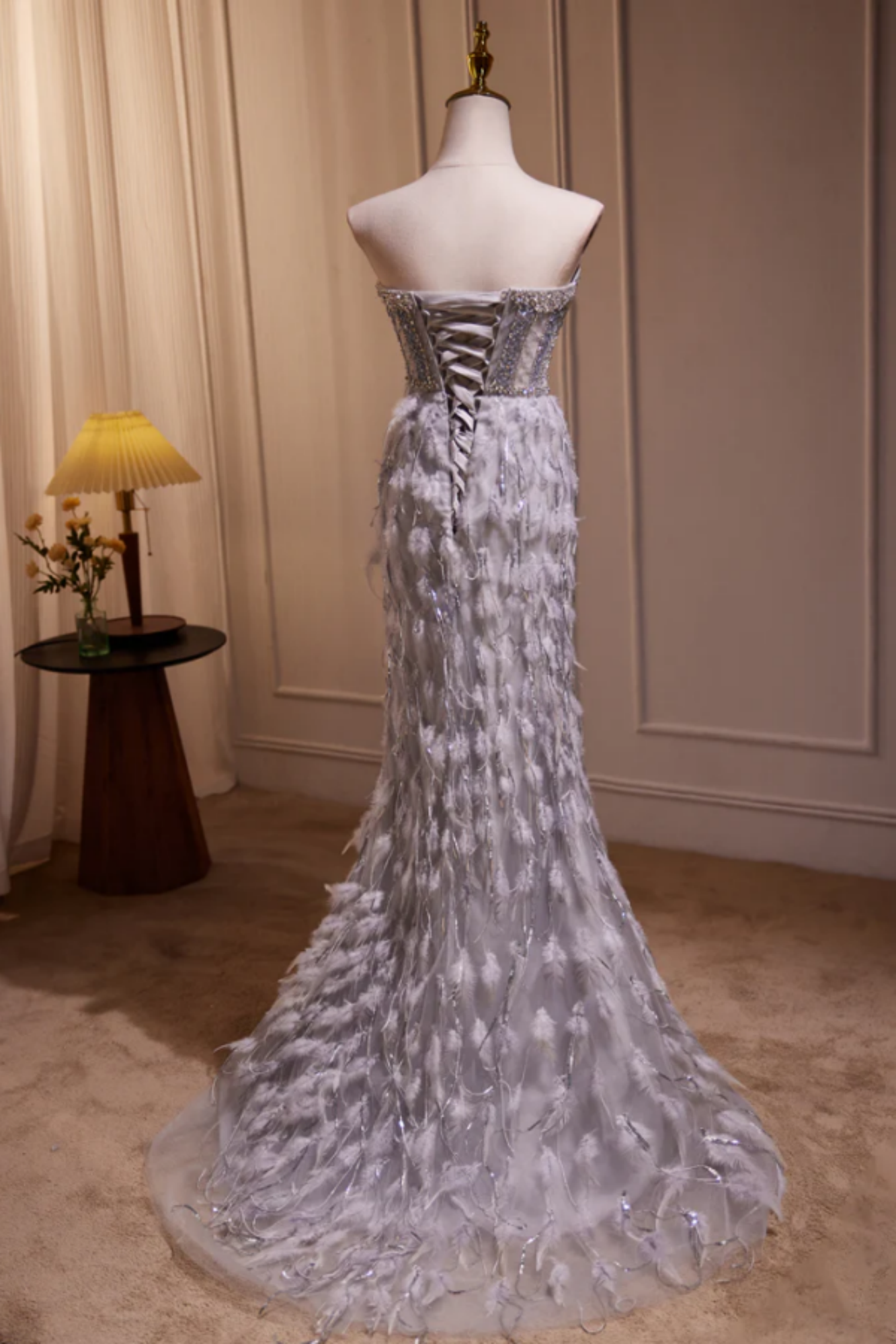 Mermaid Sweetheart Long Prom Dresses with Beading main image 1