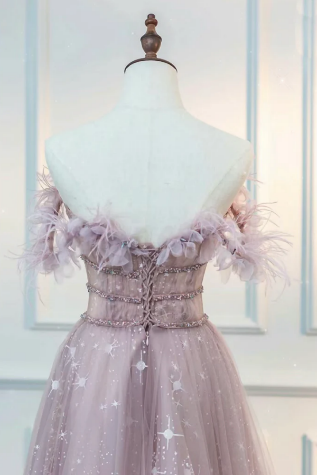 Pink Tulle Long Prom Dresses, Cute A-Line Graduation Dress